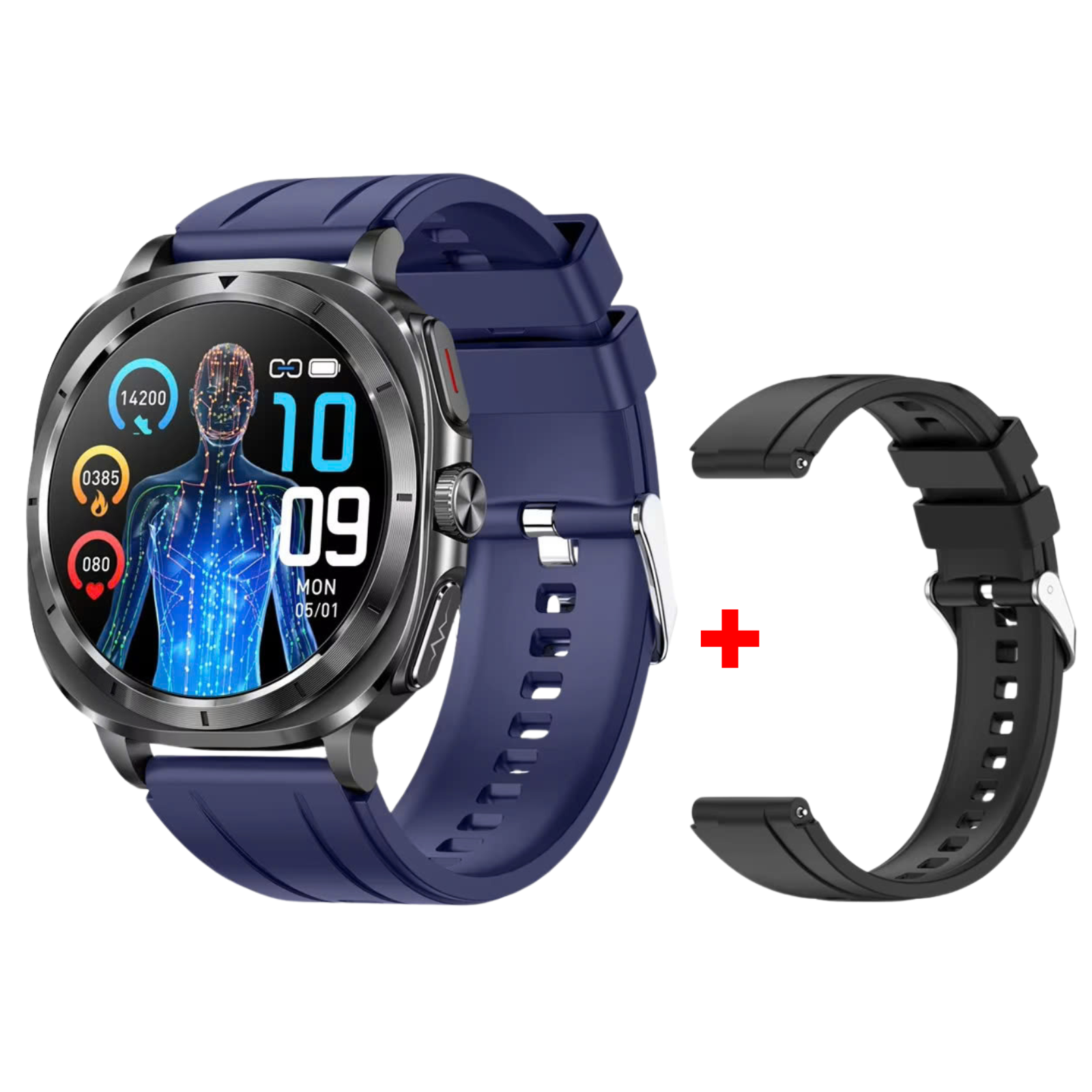 O2Tracker® Fettle - Smart Watch 1.43inch Amoled ECG Health Monitoring Voice Assistant SOS Outdoor Sports Fitness Tracker