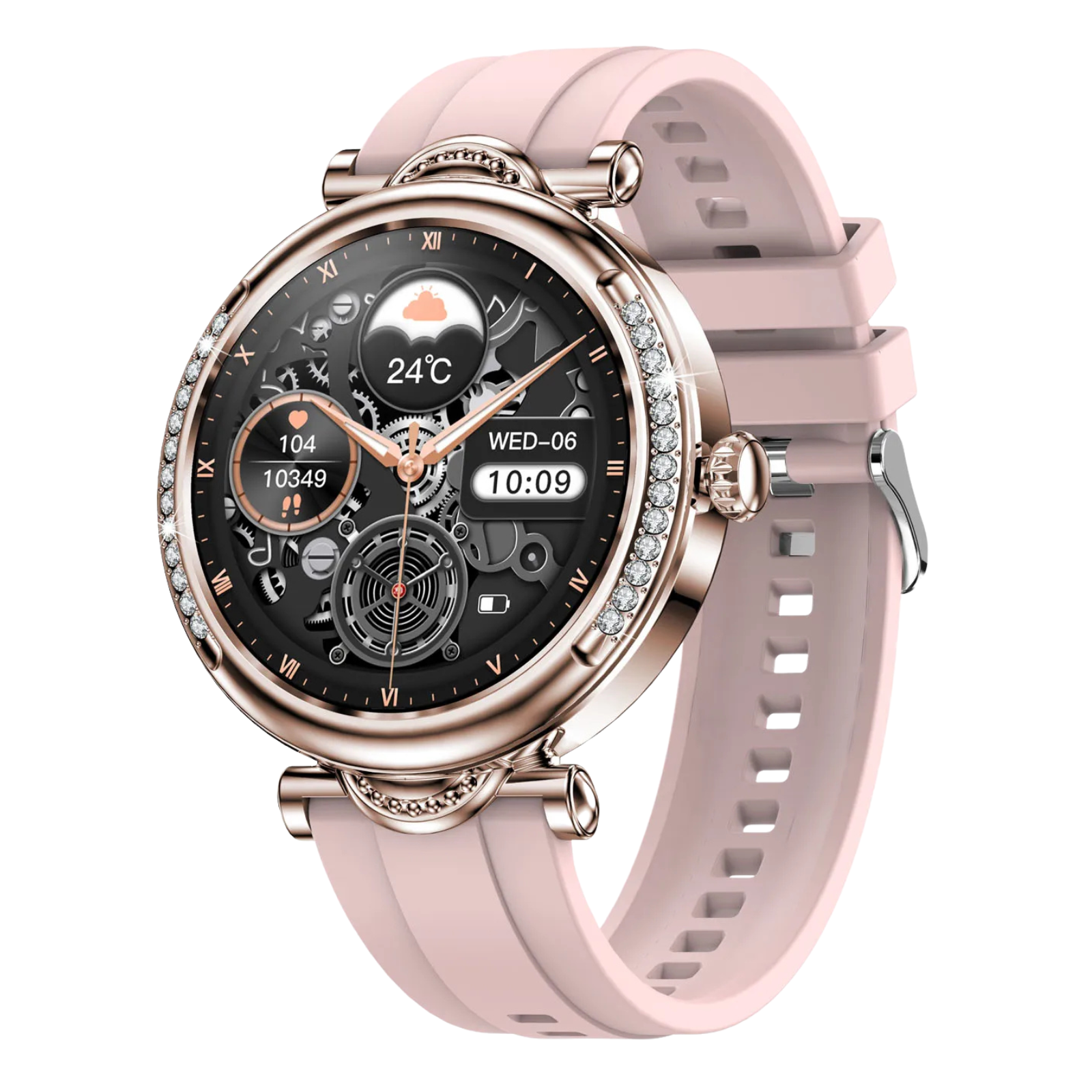 O2Tracker® Aurora - Fashion Smart Watch for Women Lady Health Monitoring 1.27inch Screen IP67 Waterproof BT Calling