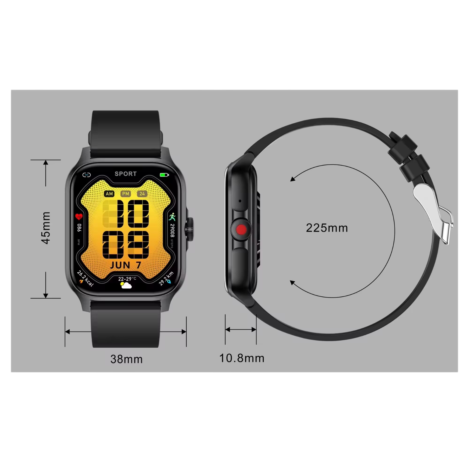 O2Tracker® Amara - Smart Watch 1.85inch Health Monitoring AI Voice Assistant Men Women Fashion Smartwatch Sport Fitness Tracker