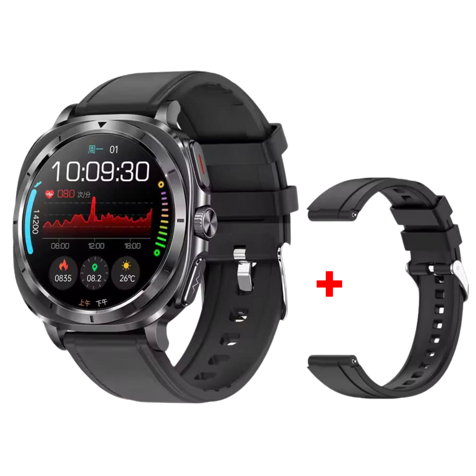 O2Tracker® Fettle - Smart Watch 1.43inch Amoled ECG Health Monitoring Voice Assistant SOS Outdoor Sports Fitness Tracker