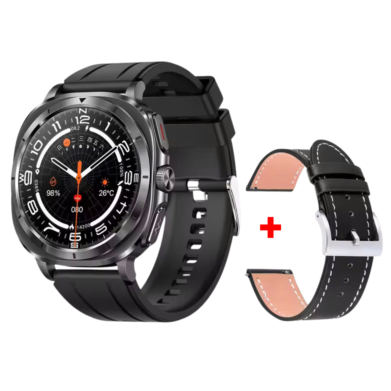 O2Tracker® Fettle - Smart Watch 1.43inch Amoled ECG Health Monitoring Voice Assistant SOS Outdoor Sports Fitness Tracker