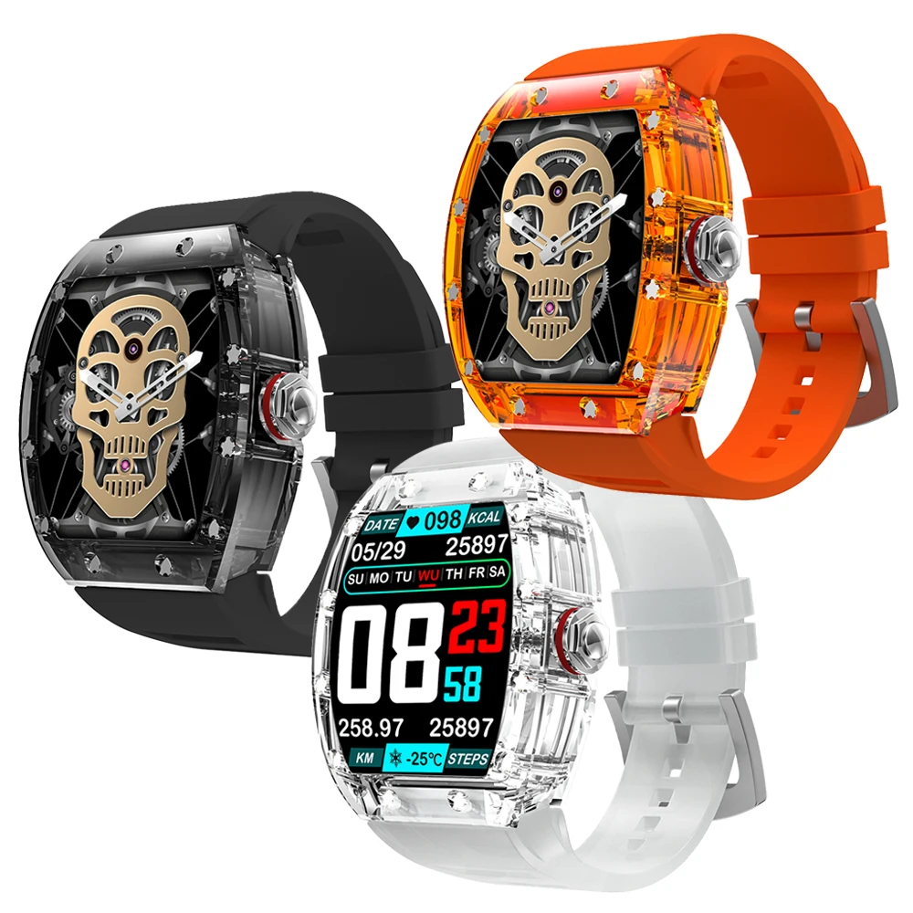 O2Tracker® Totality - New Transparent Smart Watch Men NFC Bluetooth Call Heart Rate Blood Oxygen Health Monitor