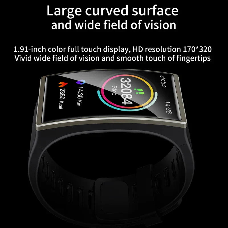 O2Tracker® Splendor - Smartwatch 1.9 Inch IP68 Waterproof Sport Heart Rate Blood Pressure Android IOS