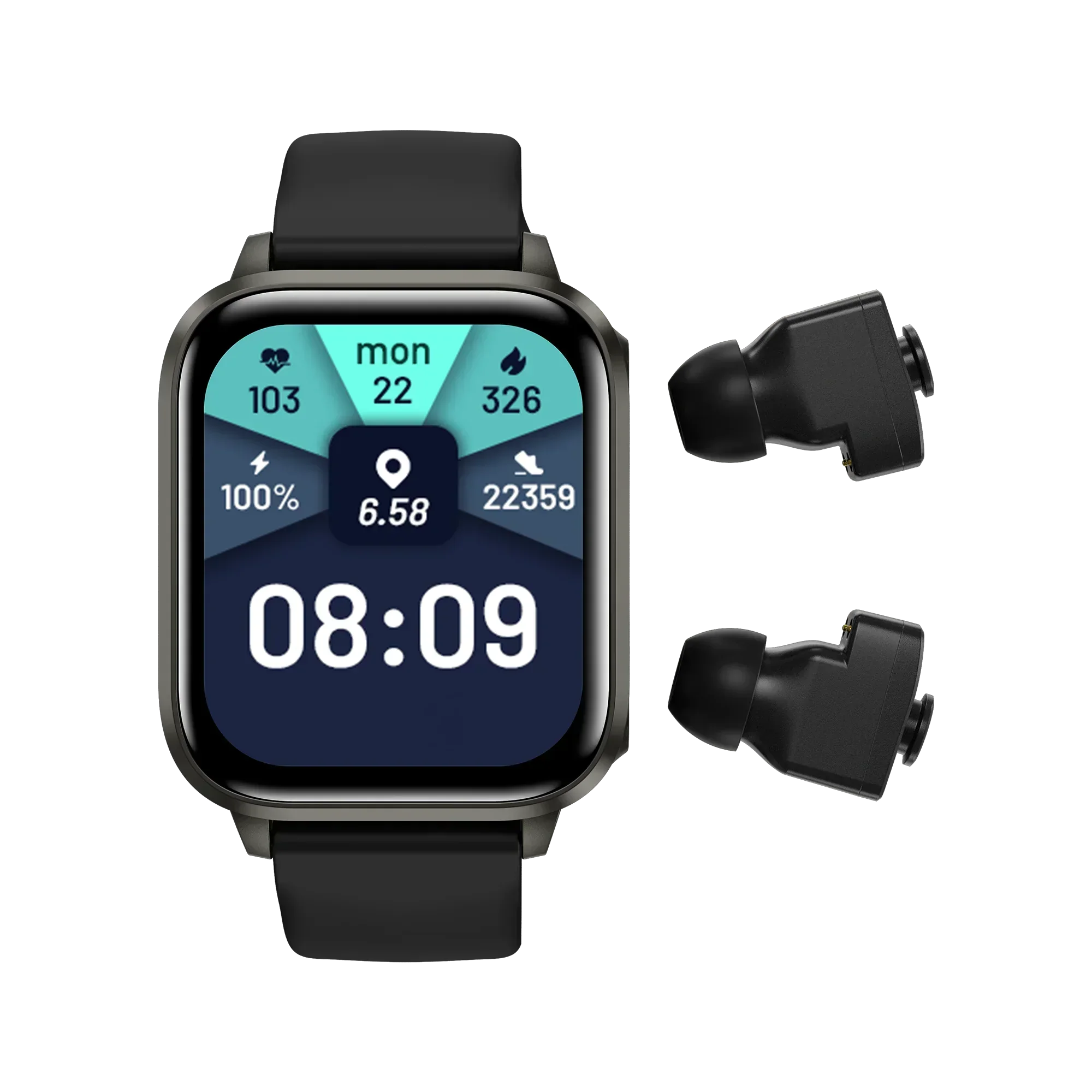 O2Tracker® Unite -Smart Watch With Bluetooth Earphone Waterproof, Touch Big Display Screen Best Relog Inteligente