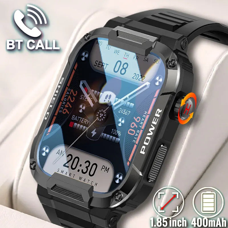 O2Tracker® Strive - Men Smart Watch Military Healthy Monitor AI Voice Bluetooth Call Fitness Waterproof Sports Smartwatch