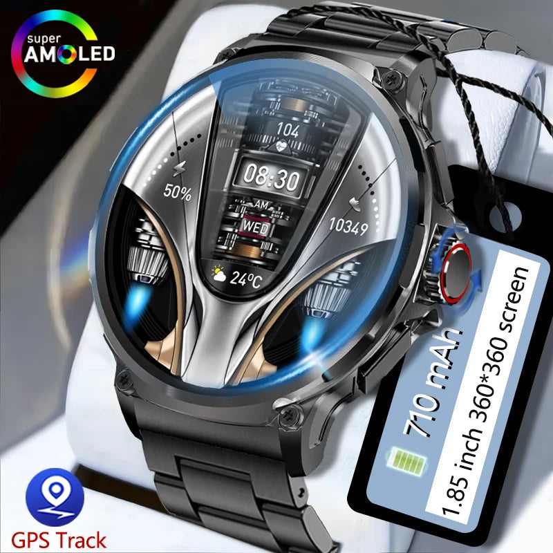 O2Tracker® Smart Pro Endurance - Smart Watch 1.85 Inch Ultra HD AMOLED Screen 710 Mah Battery Bluetooth Call Smartwatch