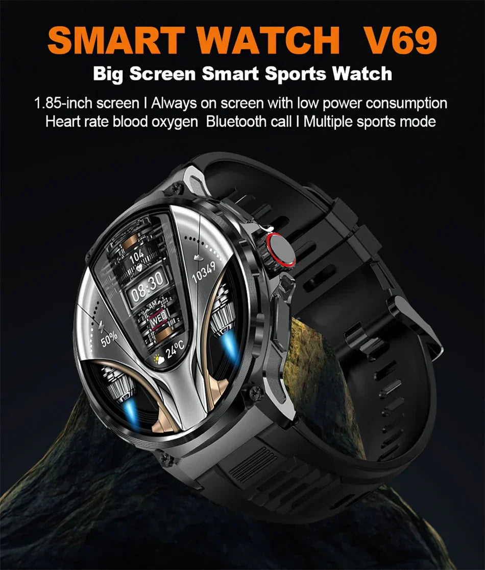 O2Tracker® Smart Pro Endurance - Smart Watch 1.85 Inch Ultra HD AMOLED Screen 710 Mah Battery Bluetooth Call Smartwatch