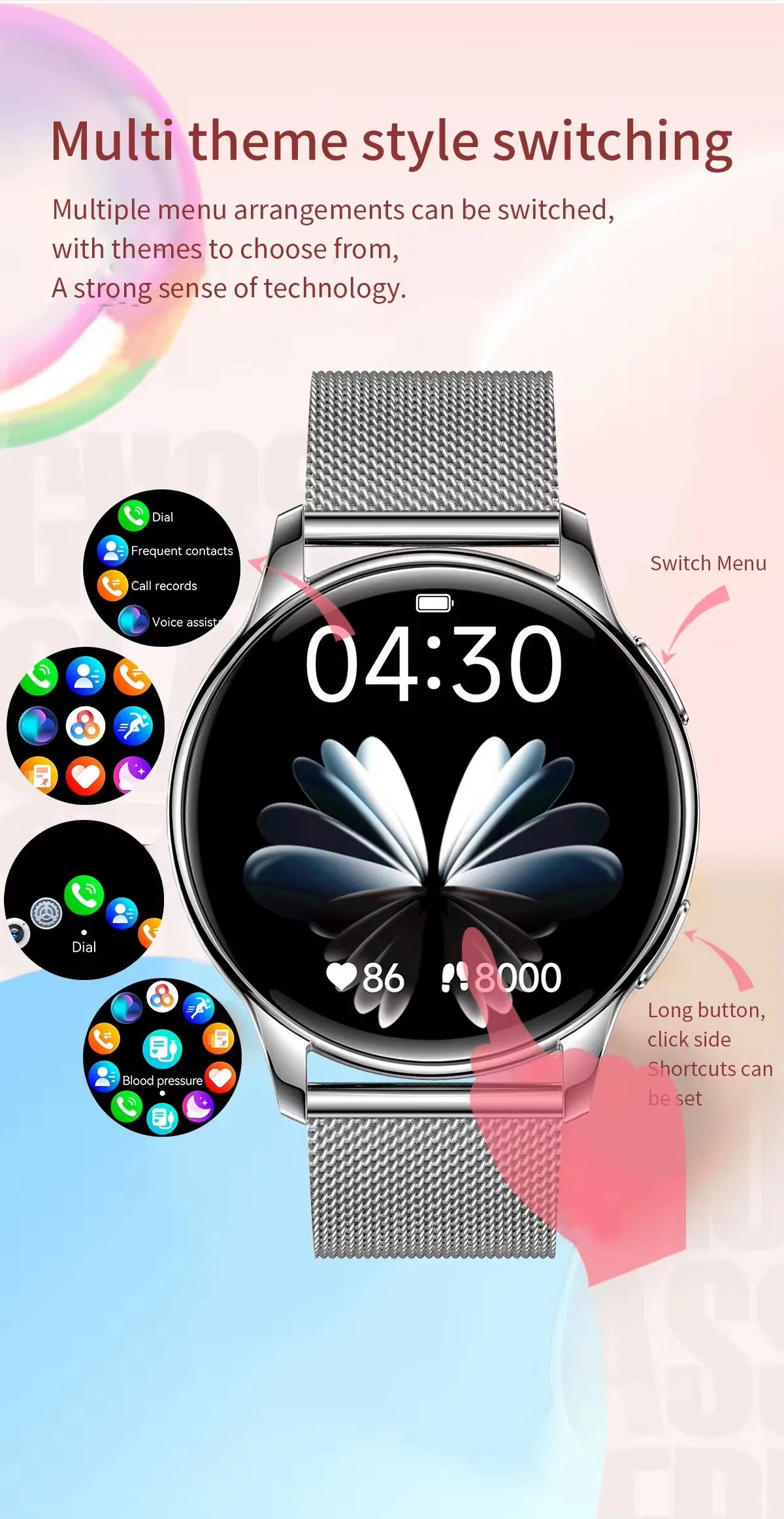 Various® Frost - Fashion Women Smart Watch AMOLED HD