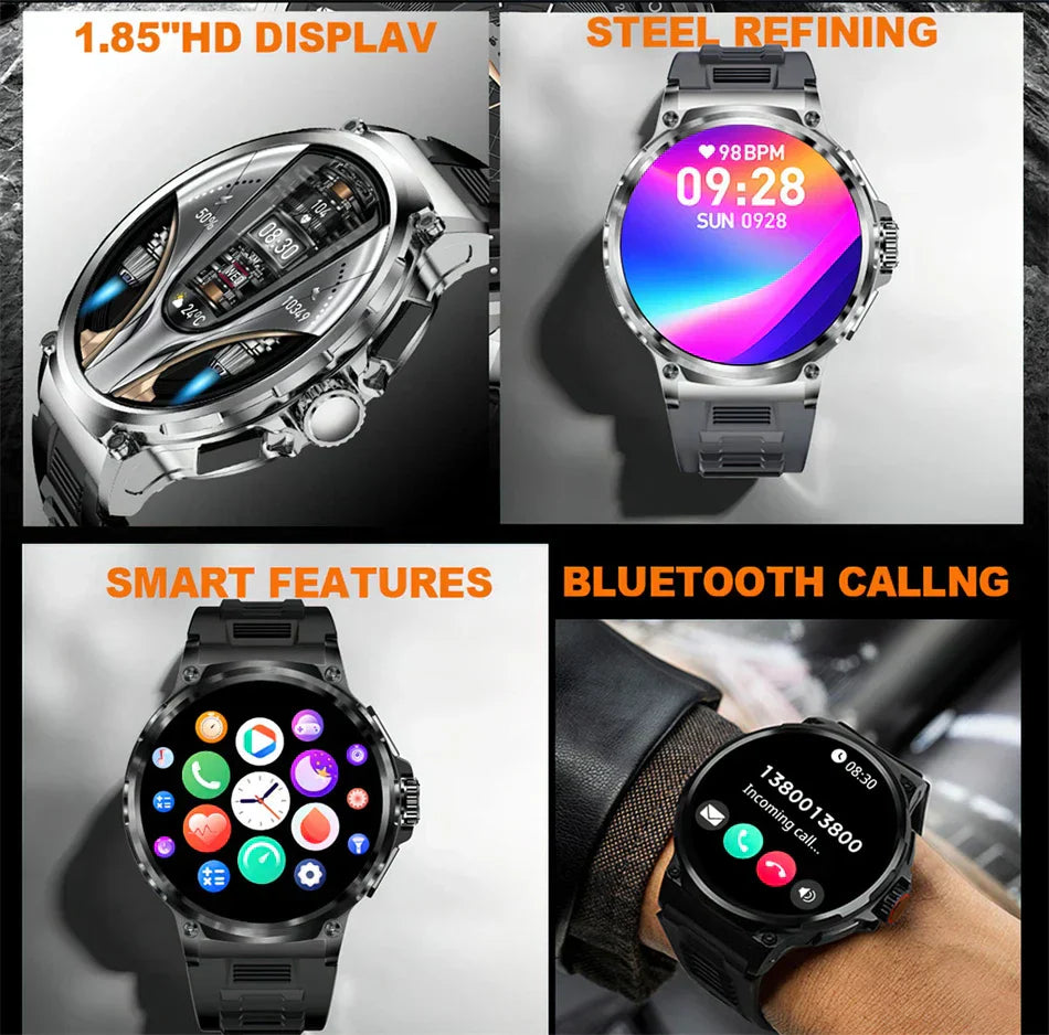 O2Tracker® Smart Pro Endurance - Smart Watch 1.85 Inch Ultra HD AMOLED Screen 710 Mah Battery Bluetooth Call Smartwatch