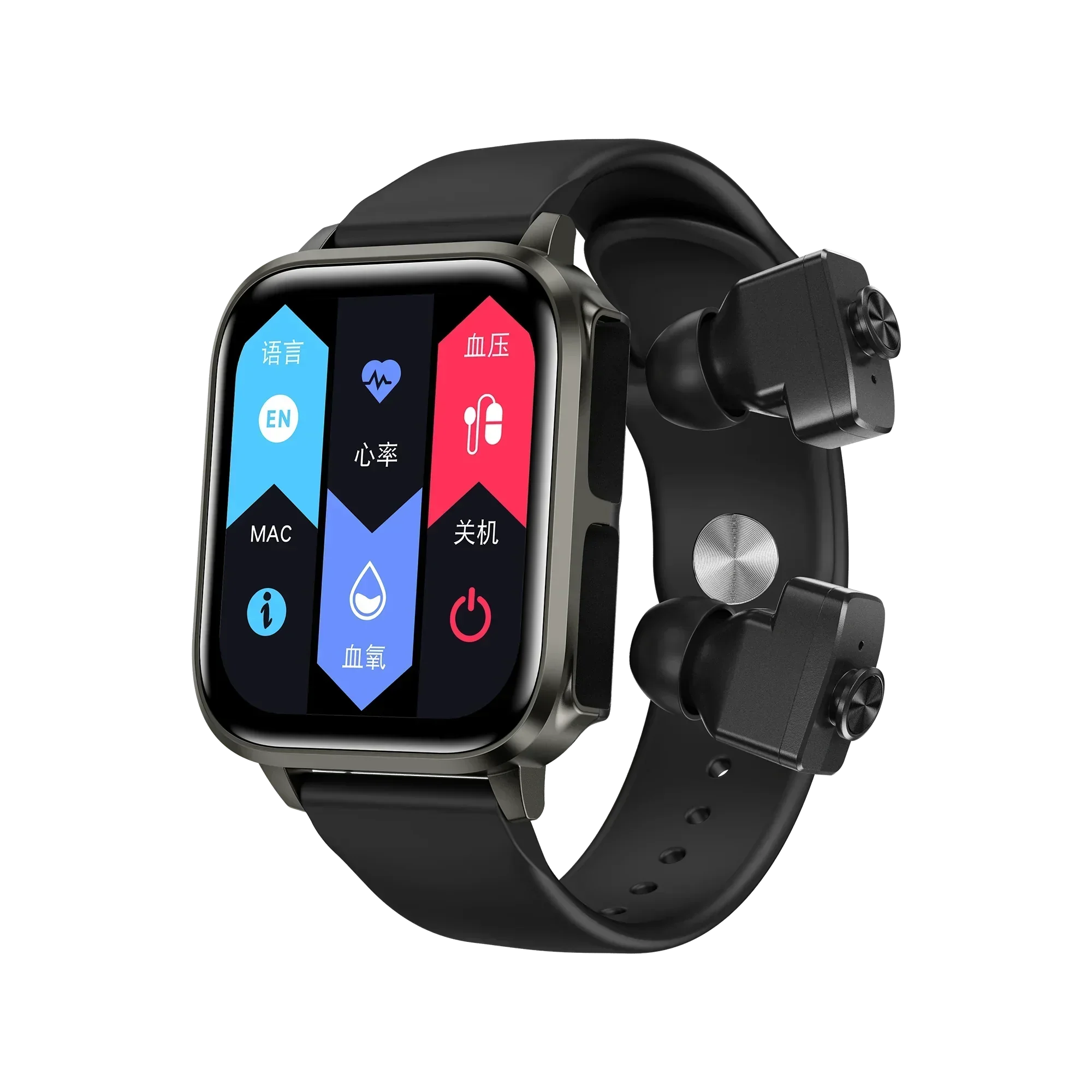 O2Tracker® Unite -Smart Watch With Bluetooth Earphone Waterproof, Touch Big Display Screen Best Relog Inteligente