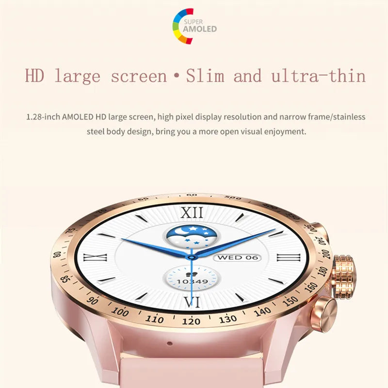 Various® HT20 - Smart Watch Women Fashion 1.28inch Amoled Bluetooth Call AI Voice Health