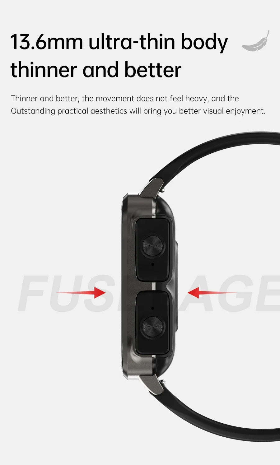 O2Tracker® Unite -Smart Watch With Bluetooth Earphone Waterproof, Touch Big Display Screen Best Relog Inteligente