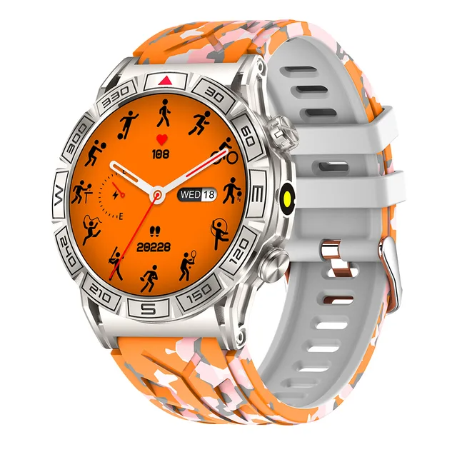 O2Tracker® Shield - Smart Watch Men Altitude Compass GPS Sports 1ATM Waterproof Watch Bluetooth Talk SmartWatches