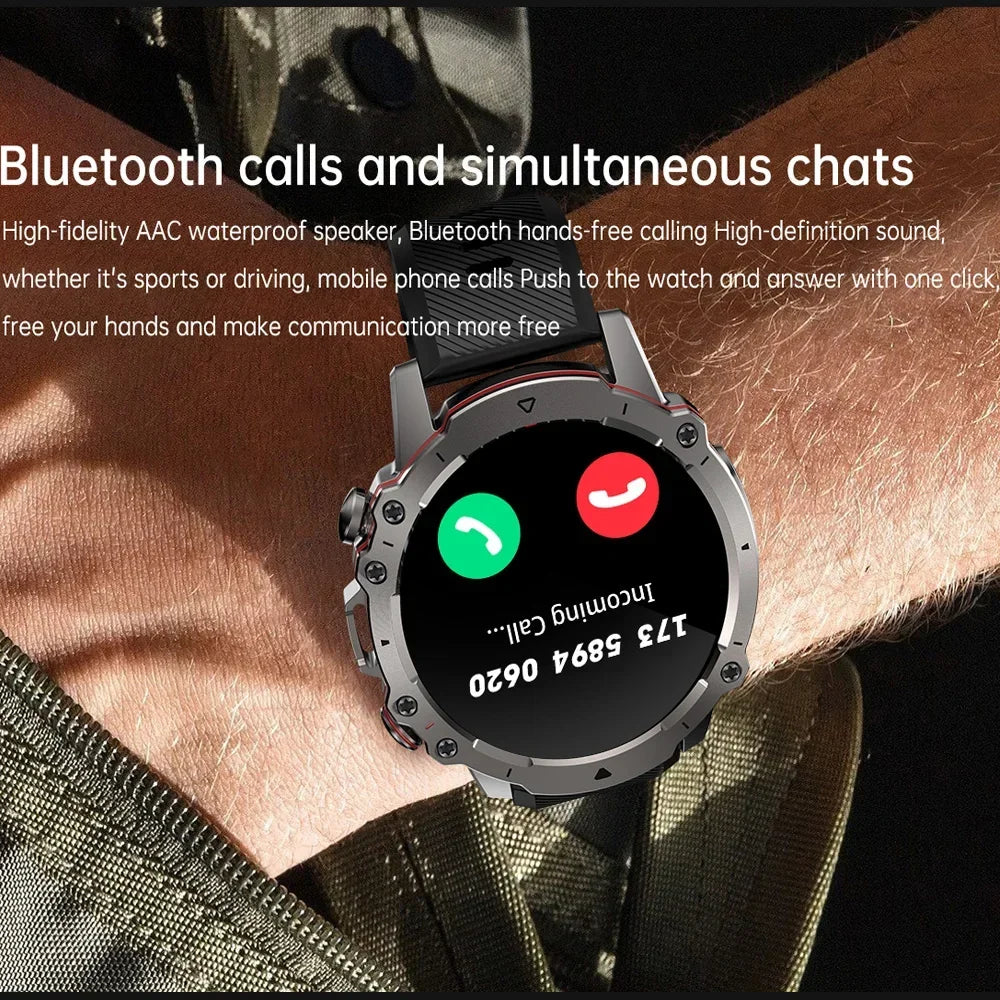 O2Tracker® Crusader - Smart Watch For Men Amoled Waterproof Bluetooth Call Heart Rate