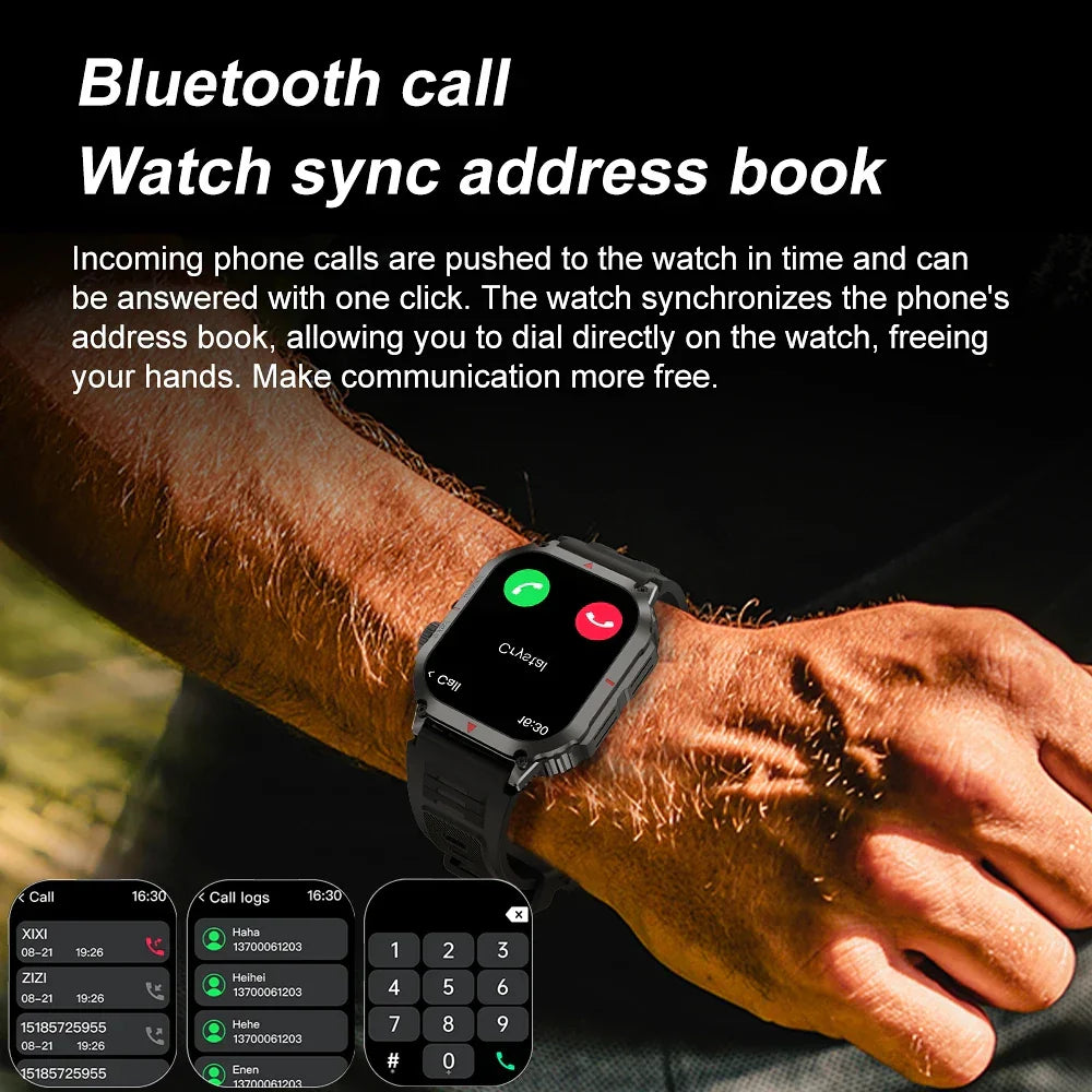 O2Tracker® Regulus - Smart Watch Men AMOLED HD Screen Heart Rate Health Tracker Bluetooth Call IP68
