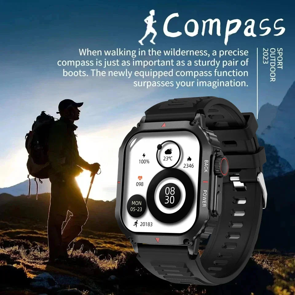 O2Tracker® Regulus - Smart Watch Men AMOLED HD Screen Heart Rate Health Tracker Bluetooth Call IP68