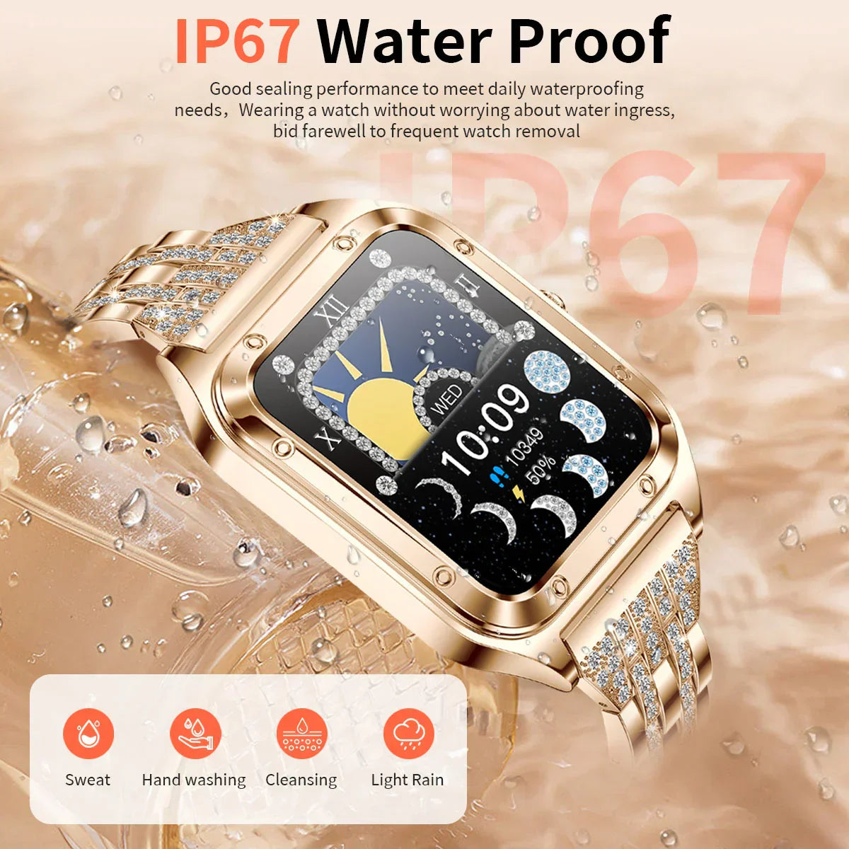 O2Tracker® Tender - Smart Watch Woman Sport Fitnes AI Voice Control Full Touch Bracelet Bluetooth Call Waterproof