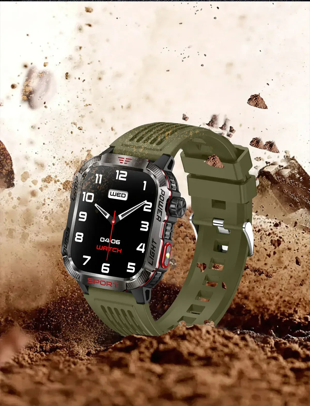O2Tracker® Endurance - Smart Watch Men 1.96 inch GPS Compass IP68 Bluetooth call Outdoor Sports Fitness Tracker Smartwatch