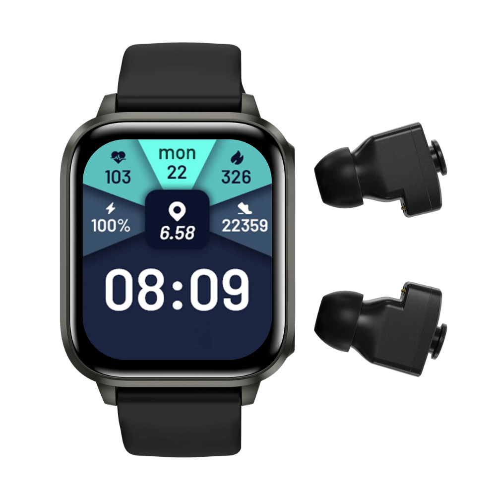 O2Tracker® Unite -Smart Watch With Bluetooth Earphone Waterproof, Touch Big Display Screen Best Relog Inteligente